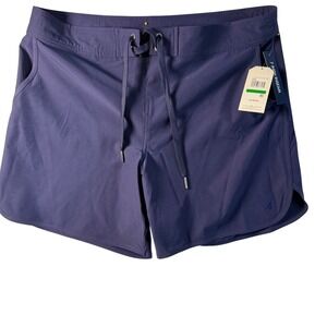 Nautica Swim Trunks Shorts Navy Blue 7 Inch Inseam Men's Large New With Tags